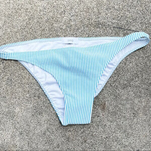 Onia NWOT Ashley striped seersucker low-rise bikini briefs Sz Medium